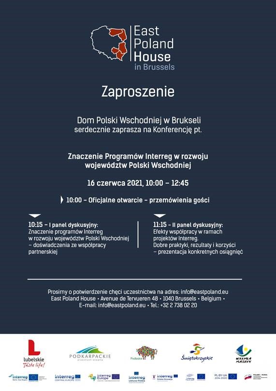 Zaproszenie na konferencję pt. Znaczenie Programów Interreg w rozwoju Polski Wschodniej