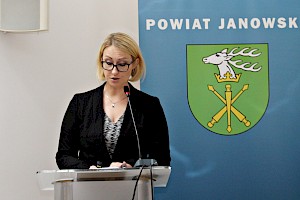 W Janowie Lubelskim zakres dotyczący Europejskiego Funduszu Rozwoju Regionalnego przedstawiła Elżbieta Wojtyła z Lubelskiej Agencji Wspierania Przedsiębiorczości w Lublinie.