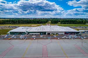 Port Lotniczy Lublin terminal z lotu ptaka