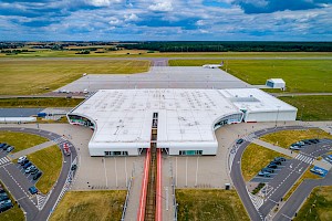 Port Lotniczy Lublin terminal z lotu ptaka