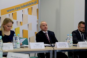 Marek Neckier, Dyrektor Departamentu Wdrażania EFS Urzędu Marszałkowskiego Województwa Lubelskiego w Lublinie zabiera głos.