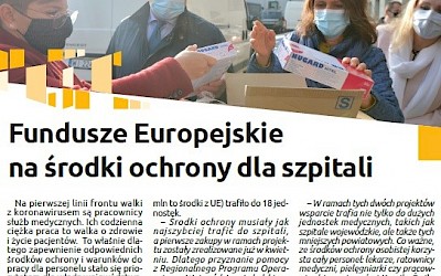 Fundusze Europejskie na środki ochrony dla szpitali - artykuł sponsorowany