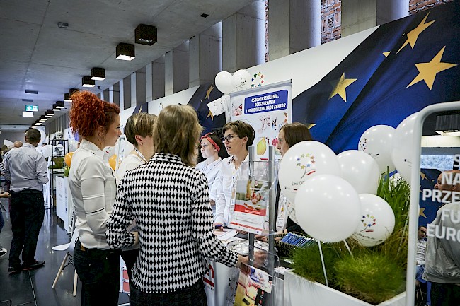 Dni Otwarte Funduszy Europejskich w 2019. Na zdjęciu strefa beneficjenta, która znajdowała się w Centrum Spotkania Kultur.